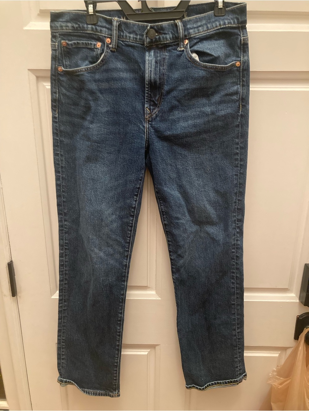 American Eagle Outfitters Men's Straight Jeans in Dark Blue Wash 31x32